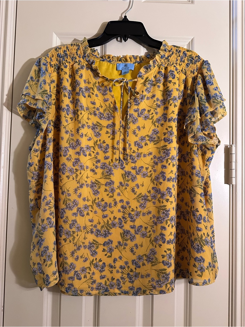 Cece Cap Sleeve Blouse